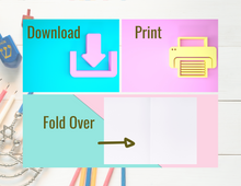 Load image into Gallery viewer, Challah at Your Girl | Happy Hanukkah Card | Printable Hanukkah Card | Menorah | Chanukah