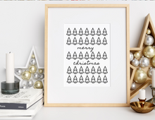 Load image into Gallery viewer, Merry Christmas - Christmas Trees | Printable Wall Decor | Printable Wall Art | DIY Wall Art