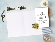 Load image into Gallery viewer, I Love You a Latke | Happy Hanukkah Card | Printable Hanukkah Card | Menorah | Chanukah