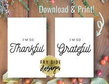 Load image into Gallery viewer, I'm So Grateful (set of 2) | Printable Thank You Card | Thank You Cards For Business | Thank You Notes | Downloadable File
