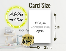 Load image into Gallery viewer, And So the Adventure Begins | Printable Baby Shower Card | Cards For Baby