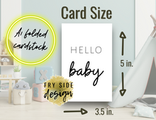 Load image into Gallery viewer, Hello Baby | Printable Baby Shower Card | Cards For Baby