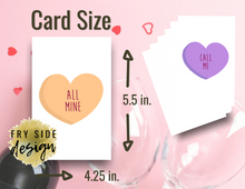 Load image into Gallery viewer, Conversation Hearts - Set of 8 | Printable Valentines | Printable Valentine Cards | Valentine's Day