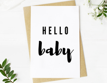 Load image into Gallery viewer, Hello Baby | Printable Baby Shower Card | Cards For Baby