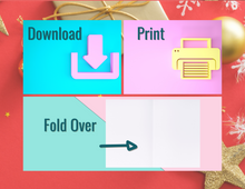 Load image into Gallery viewer, Happy Holidays - Snowflakes | Holiday Card | Printable Holiday Card | Printable Christmas Card