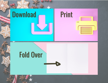 Load image into Gallery viewer, Love, Peace and Joy | Christmas Card | Printable Holiday Card | Printable Christmas Card