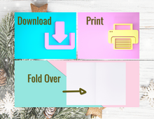 Load image into Gallery viewer, Happy Holidays - Yeti | Holiday Card | Printable Holiday Card | Printable Christmas Card