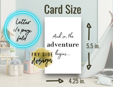 Load image into Gallery viewer, And So the Adventure Begins | Printable Baby Shower Card | Cards For Baby