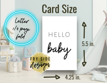 Load image into Gallery viewer, Hello Baby | Printable Baby Shower Card | Cards For Baby