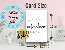 Load image into Gallery viewer, And So the Adventure Begins | Printable Baby Shower Card | Cards For Baby