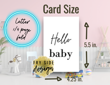 Load image into Gallery viewer, Hello Baby | Printable Baby Shower Card | Cards For Baby