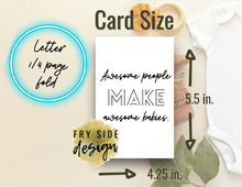 Load image into Gallery viewer, Awesome People Make Awesome Babies | Printable Baby Shower Card | Cards For Baby