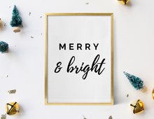 Load image into Gallery viewer, Merry & Bright | Printable Wall Decor | Printable Wall Art | DIY Wall Art