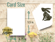 Load image into Gallery viewer, Bunny Silhouettes Set of 5 Cards - Small