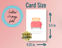 Load image into Gallery viewer, A Toast to Your New Home | Printable Housewarming Card | Cards For A New Home | New Home Congratulations Card