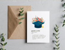 Load image into Gallery viewer, Graduate Definition | Printable Graduation Cards | Congrats Grad Card Printable | Printable Congratulations Graduation Card
