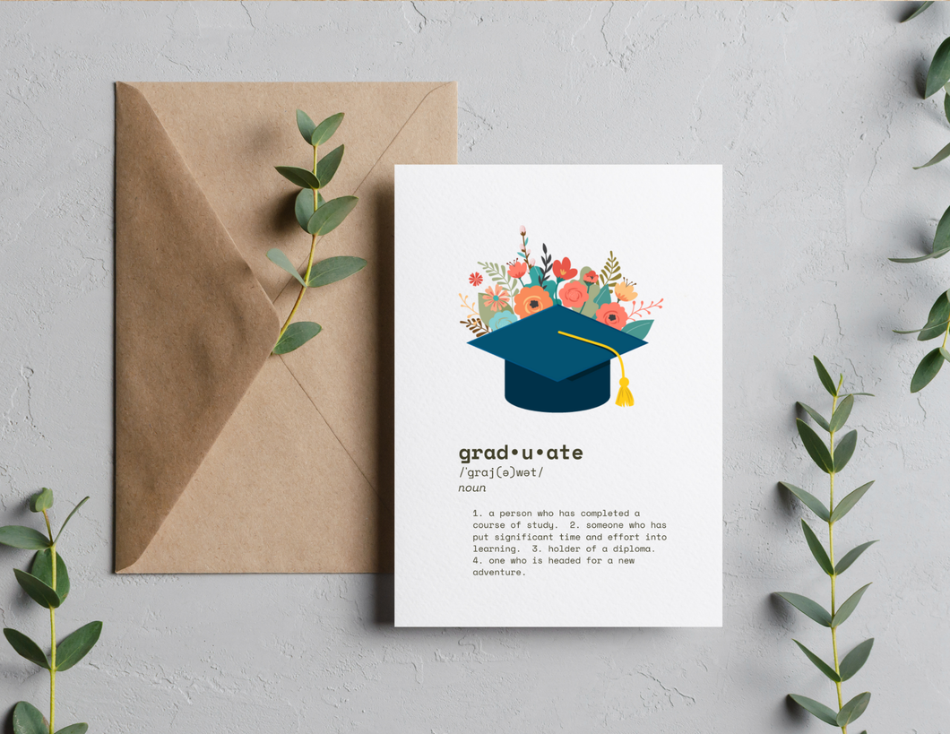 Graduate Definition | Printable Graduation Cards | Congrats Grad Card Printable | Printable Congratulations Graduation Card