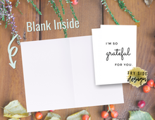 Load image into Gallery viewer, I&#39;m So Grateful For You (set of 2) | Printable Thank You Card | Thank You Cards For Business | Thank You Notes | Downloadable File
