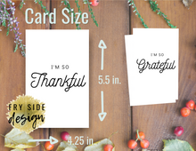 Load image into Gallery viewer, I&#39;m So Grateful (set of 2) | Printable Thank You Card | Thank You Cards For Business | Thank You Notes | Downloadable File
