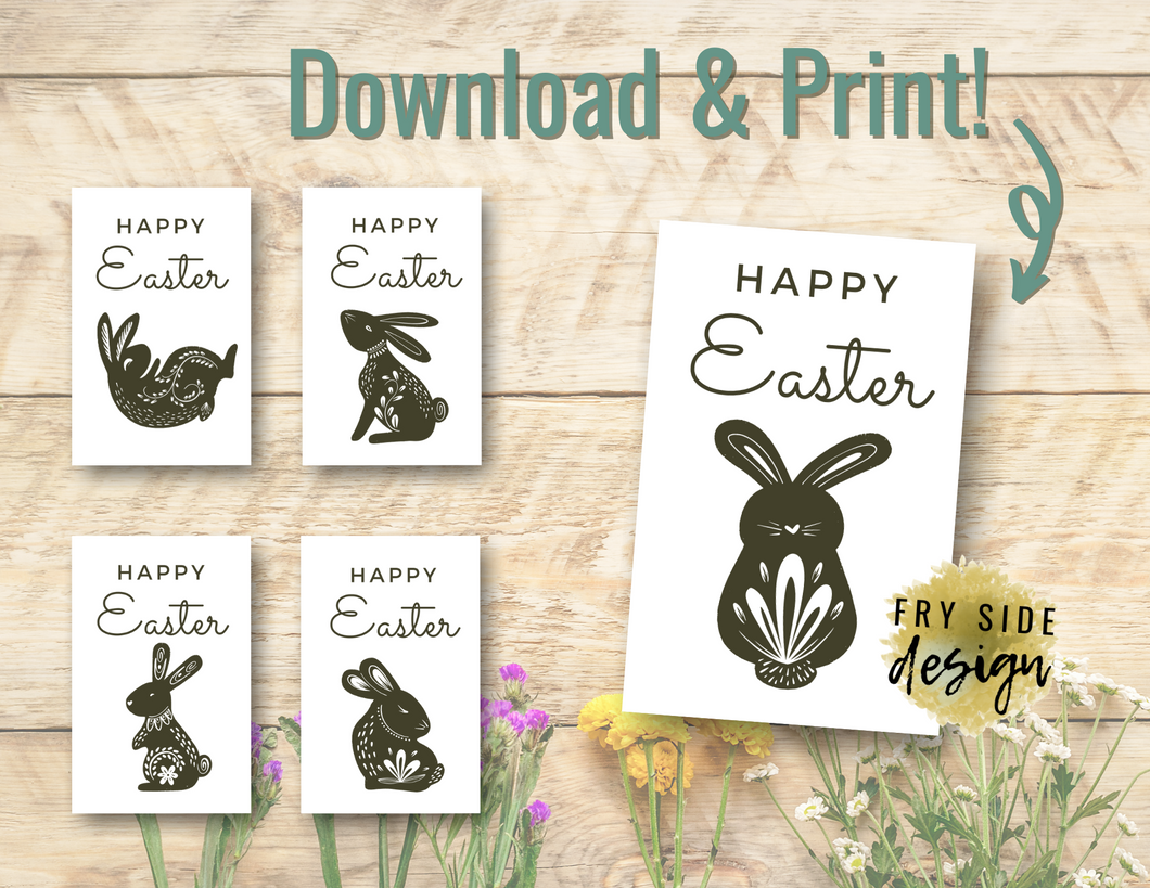 Happy Easter Set of 5 Cards - Small