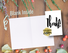 Load image into Gallery viewer, Thanks | Printable Thank You Card | Thank You Cards For Business | Thank You Notes | Downloadable File
