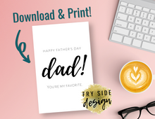 Load image into Gallery viewer, Happy Father&#39;s Day Dad | Printable Father&#39;s Day Card | Happy Father&#39;s Day Card

