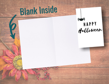 Load image into Gallery viewer, Happy Halloween - Spider | Printable Halloween Card | Happy Halloween Card | Halloween Card to Make | Downloadable Card
