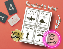 Load image into Gallery viewer, Printable Army Men Valentines | Printable Valentines | Printable Valentine Cards | Valentine&#39;s Day
