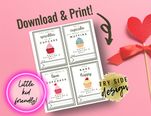 Load image into Gallery viewer, Printable Cupcake Valentines | Printable Valentines | Printable Valentine Cards | Valentine&#39;s Day
