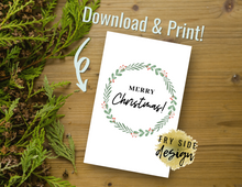 Load image into Gallery viewer, Merry Christmas | Christmas Card | Printable Holiday Card | Printable Christmas Card
