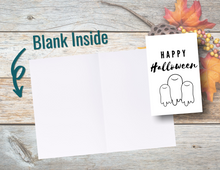 Load image into Gallery viewer, Happy Halloween - Ghosts | Printable Halloween Card | Happy Halloween Card | Halloween Card to Make | Downloadable Card
