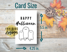 Load image into Gallery viewer, Happy Halloween - Ghosts | Printable Halloween Card | Happy Halloween Card | Halloween Card to Make | Downloadable Card
