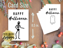 Load image into Gallery viewer, Happy Halloween - Set of 6 | Printable Halloween Cards | Happy Halloween Cards | Halloween Cards to Make | Downloadable Cards
