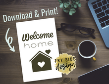 Load image into Gallery viewer, Welcome Home | Printable Housewarming Card | Cards For A New Home | New Home Congratulations Card

