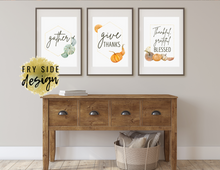 Load image into Gallery viewer, Thankful Grateful Blessed (set of 3) | Printable Wall Decor | Printable Wall Art | DIY Wall Art
