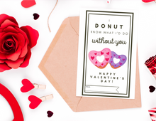 Load image into Gallery viewer, Printable Donut Valentines | Printable Valentines | Printable Valentine Cards | Valentine&#39;s Day
