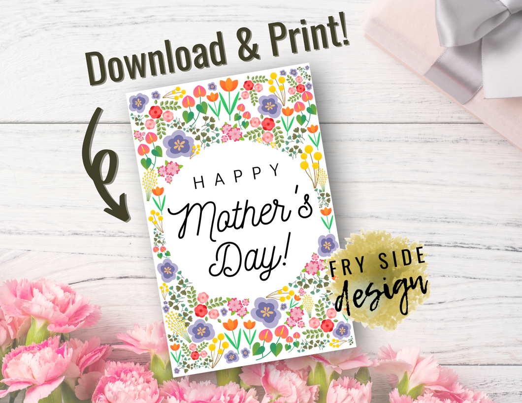 Happy Mother's Day Card | Small Floral Print