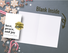Load image into Gallery viewer, Love, Peace and Joy | Holiday Card | Printable Holiday Card | Printable Christmas Card
