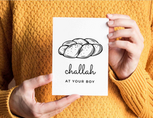 Load image into Gallery viewer, Challah at Your Boy | Happy Hanukkah Card | Printable Hanukkah Card | Menorah | Chanukah
