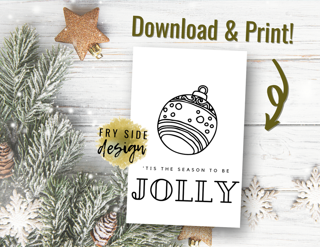 'Tis the Season | Christmas Card | Printable Holiday Card | Printable Christmas Card