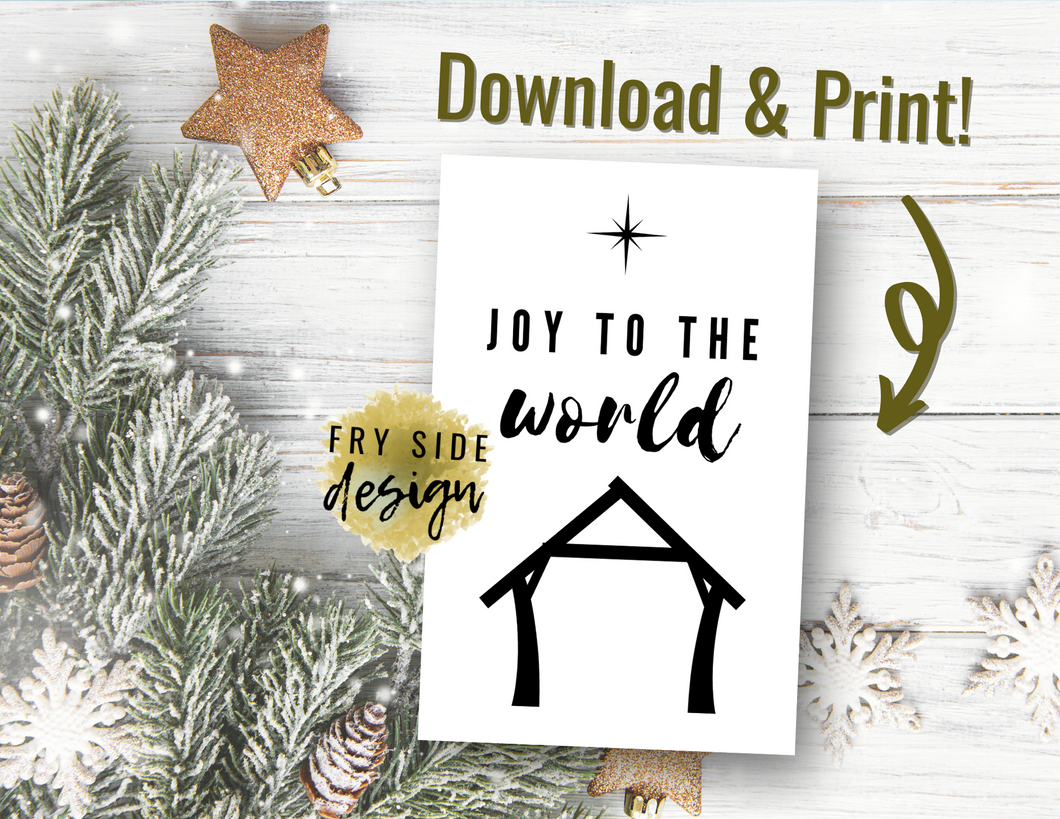 Joy to the World | Christmas Card | Printable Holiday Card | Printable Christmas Card