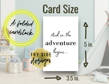 Load image into Gallery viewer, And So the Adventure Begins | Printable Baby Shower Card | Cards For Baby
