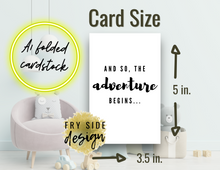 Load image into Gallery viewer, And So the Adventure Begins | Printable Baby Shower Card | Cards For Baby
