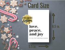 Load image into Gallery viewer, Love, Peace and Joy | Christmas Card | Printable Holiday Card | Printable Christmas Card

