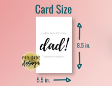 Load image into Gallery viewer, Happy Father&#39;s Day Dad | Printable Father&#39;s Day Card | Happy Father&#39;s Day Card
