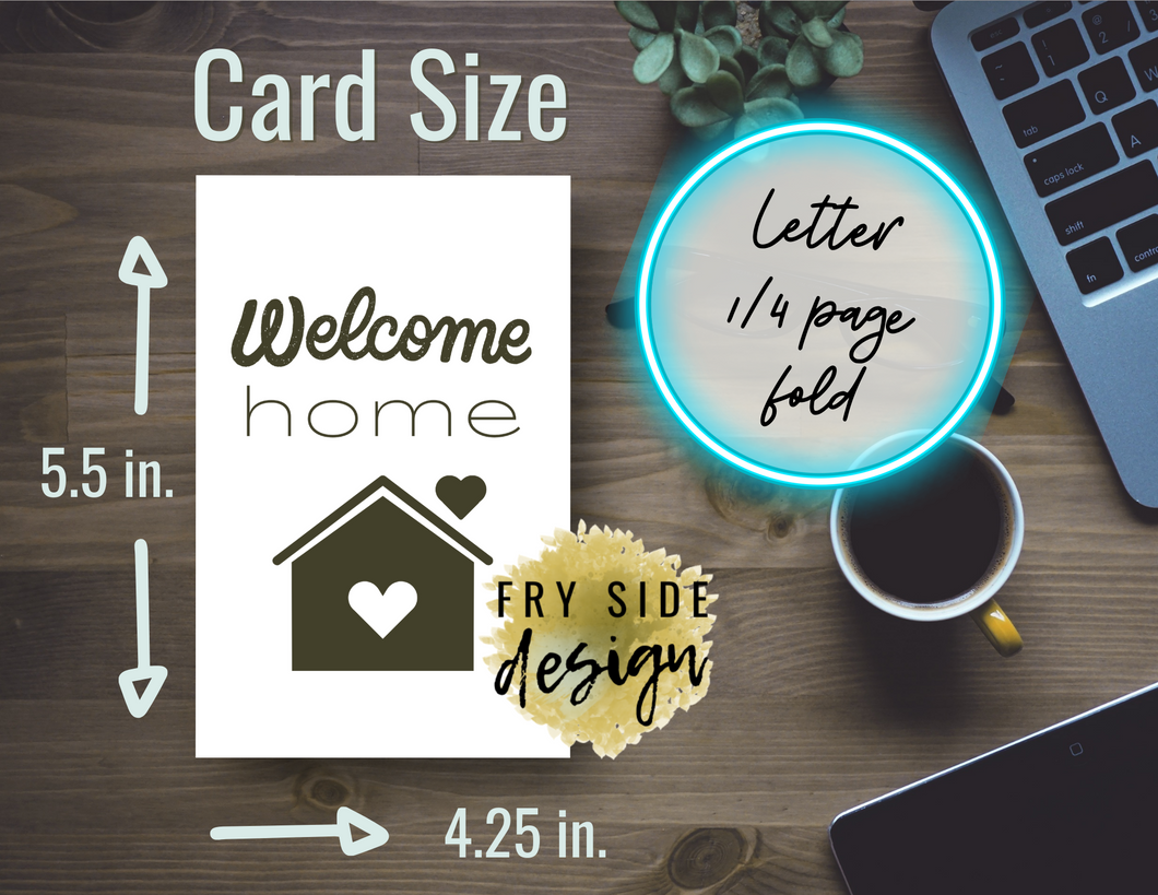 Welcome Home | Printable Housewarming Card | Cards For A New Home | New Home Congratulations Card